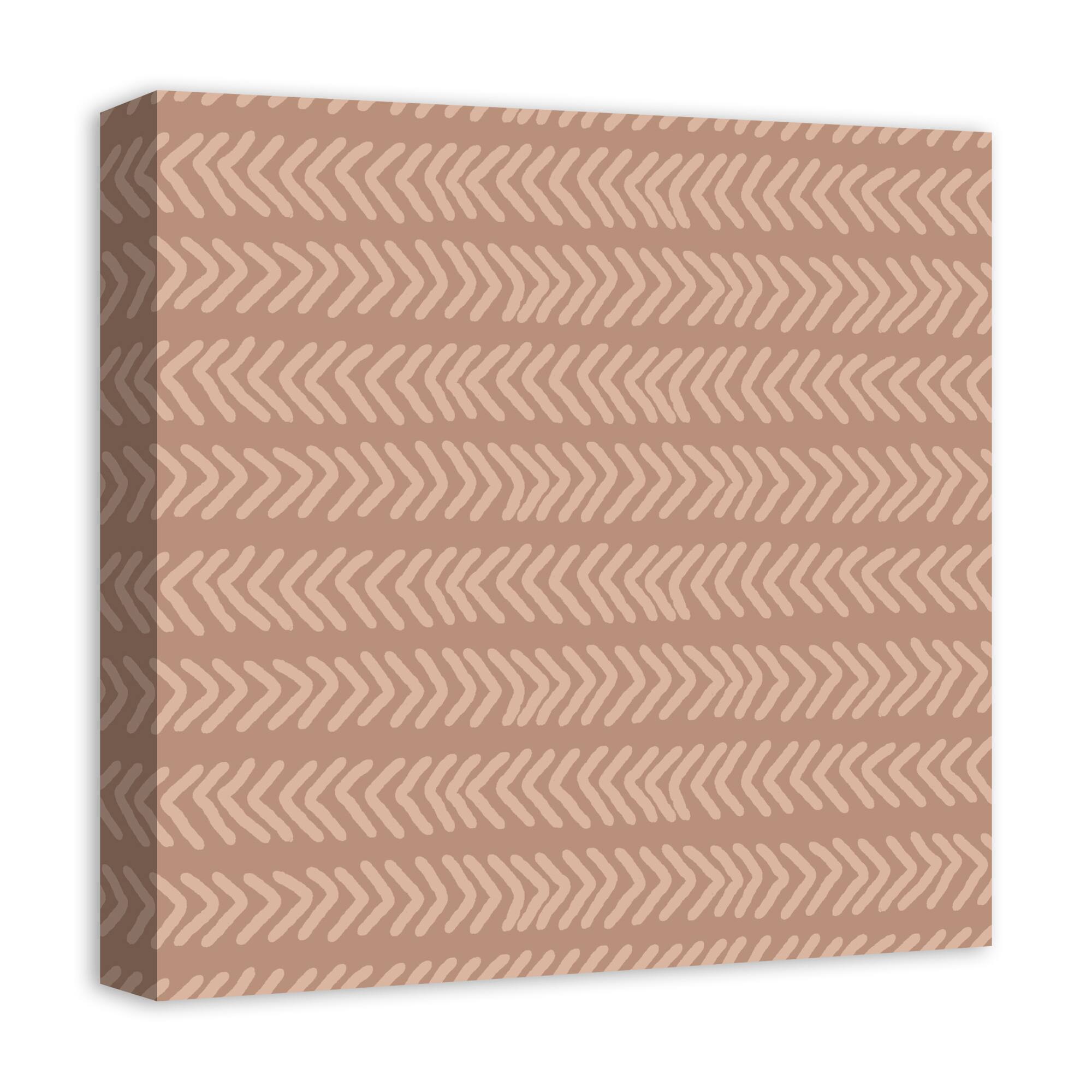 Tan Arrow Triangles 16" x 16" Canvas Wall Art